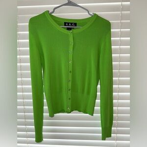 Beautiful Apple Green Button Up Cardigan Size Small